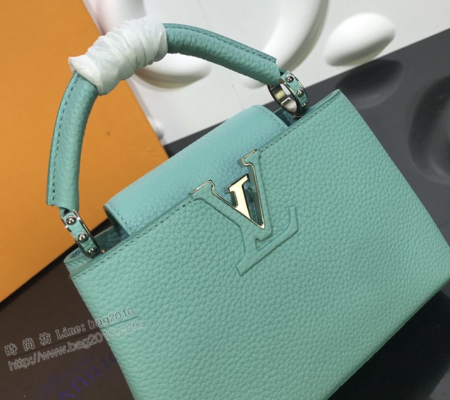 路易威登2021專櫃新款手提女包 lv粒面牛皮手提單肩斜挎女包 M55985 M55987 M56071 M56754 M56755 M56845 Capucines迷你手袋  ydh4495